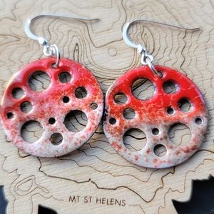 Artisan Made Ombre Enamel Earrings